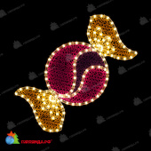 Елочная игрушка Конфета 630х330 мм, теплый белый, золото. 07-5720