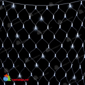Светодиодная Сеть с Колпачком 2 x 3 м Белая 220В, 384 LED, провод Прозрачный ПВХ, IP65 04-5405