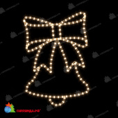 Елочная игрушка Колокольчик 700x480 мм, теплый белый. 07-5692