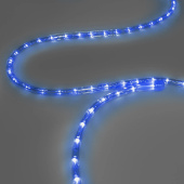 Светодиодный дюралайт LED, 2-х проводной, синий, без мерцания, кратность резки 0,5 метра, диаметр 13 мм, 24В, 100 м. G16-1188