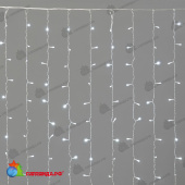 Гирлянда Занавес Облегченный 2 x 1 м Белый 220В, 200 LED, провод Прозрачный ПВХ, IP54 04-5350