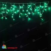 Гирлянда Бахрома, 3х0.5 м., 112 LED, зеленый, с мерцанием, белый ПВХ провод с защитным колпачком. 07-3480