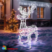 Фигура объемная Олень 115х195см, 528 Led, IP65, цвет свечения Холодный Белый 14-2509