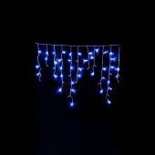 Гирлянда Бахрома, 4,8х0.9м., 348 LED, синий, без мерцания, белый резиновый провод (Каучук), с защитным колпачком. 04-3189