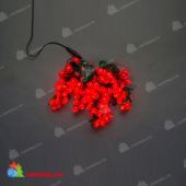 Гирлянда нить с насадками "Грозди винограда" 2.3м., 120 LED, красный, черный ПВХ провод. 11-1645
