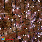 Гирлянда светодиодная Занавес 2х1,5м 300 Led Холодный Белый черный пвх IP65 эффект мерцания 230В 14-2023