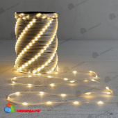Гирлянда Роса Про 20м Тепло-Белая 24В, 200 LED, провод Прозрачный ПВХ, IP65 04-5394