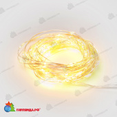 Светодиодная гирлянда "Роса", 10 м., 100 LED, теплый белый, медный провод. 10-3749.