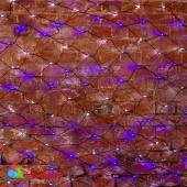 Гирлянда светодиодная Сеть 2,5х2,5м 432 Led Холодный Белый/Синий черный пвх IP65 постоянное свечение 230В блок в комплекте 14-2209