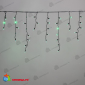 Гирлянда Бахрома с Колпачком 3,1 x 0,5 м Зелёная 220В, 120 LED, провод Черный ПВХ, IP65 04-5374