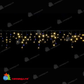 Гирлянда Бахрома 25x0,6м., 850 LED, Теплый Белый, с мерцанием, черный провод (ПВХ). 03-4116