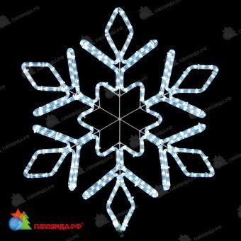 Светодиодная консоль Снежинка "Кристалл" 0,8м, Белый, Дюралайт на Металлическом Каркасе. 04-4555