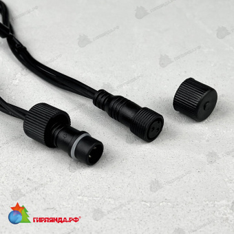 Гирлянда Нить 10м Золотой, 75 LED, провод Черный Каучук, IP65 04-5315