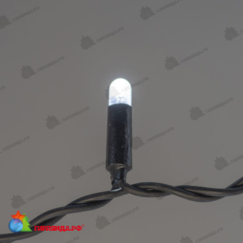 Гирлянда Занавес 2 x 3 м Белый 220В, 600 LED, провод Черный Каучук 2,3мм, IP65 04-5336