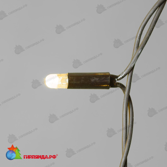 Гирлянда Занавес 2 x 2 м Желтый 220В, 400 LED, провод Черный Каучук 2,3мм, IP65 04-5340
