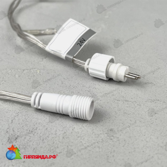Гирлянда Нить 10м Золотой 24В, 100 LED, провод Прозрачный ПВХ, IP54 04-5363