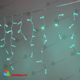 Гирлянда Бахрома с Колпачком 3,1 x 0,5 м Аква 220В, 120 LED, провод Прозрачный ПВХ, IP65 04-5371
