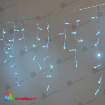 Гирлянда Бахрома с Колпачком 3,1 x 0,5 м Небесно-Голубая 220В, 120 LED, провод Прозрачный ПВХ, IP65 04-5373