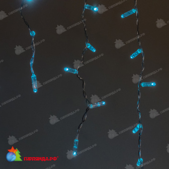 Гирлянда Бахрома с Колпачком 3,1 x 0,5 м Небесно-Голубая 220В, 120 LED, провод Прозрачный ПВХ, IP65 04-5373
