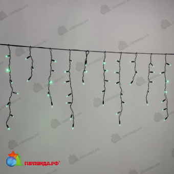Гирлянда Бахрома с Колпачком 3,1 x 0,5 м Зелёная 220В, 120 LED, провод Черный ПВХ, IP65 04-5374