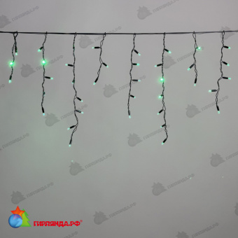 Гирлянда Бахрома с Колпачком 3,1 x 0,5 м Зелёная 220В, 120 LED, провод Черный ПВХ, IP65 04-5374