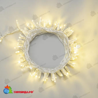 Гирлянда Нить с Колпачком 10м Шампань 220В, 100 LED, провод Прозрачный ПВХ, IP65 04-5380