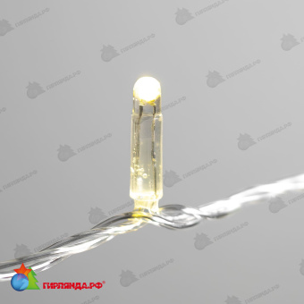Гирлянда Нить с Колпачком 10м Шампань 24В, 100 LED, провод Прозрачный ПВХ, IP65 04-5381