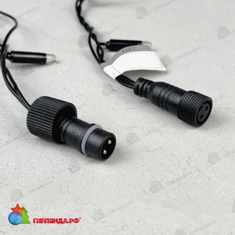 Гирлянда Нить с Колпачком 10м Золотой, 100 LED, провод Черный ПВХ, IP65 04-5382