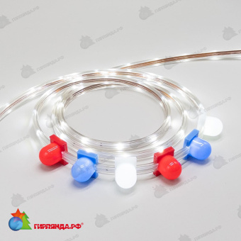 Светодиодная Лента LTC Герметичная Белая 220В, SMD2835, 24LED/м, 6000К, IP65, Бухта 100м 04-5397