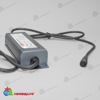 Блок Питания Электронный 150W для Нитей 24В, до 2000 LED, провод Черный Каучук, IP65 04-5418