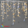 Гирлянда Бахрома 3,1 x 0,5 м Желтая с Мерцанием Белого Диода 220В, 120 LED, провод Белый Каучук, IP65 04-5320