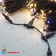 Комплект 3 Тепло-Белых Нити по 20м с Мерцанием Белого Диода, 600 LED, провод Черный Каучук 2,3мм, IP54 04-5344