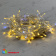 Гирлянда Нить с Колпачком 10м Золотой с Мерцанием Белого Диода 24В, 100 LED, провод Прозрачный ПВХ, IP65 04-5376