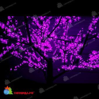 Светодиодное дерево Вишня высота 2.5 м., фиолетовый, постоянное свечение. 11-1177