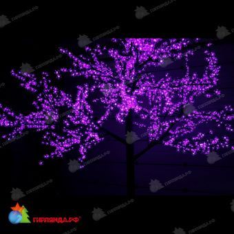 Светодиодное дерево Вишня высота 3.6 м., фиолетовый, постоянное свечение. 11-1180
