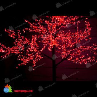 Светодиодное дерево Вишня высота 3.6 м., красный, постоянное свечение. 11-1181