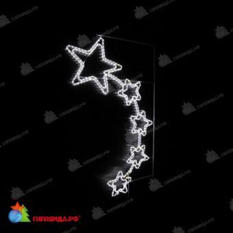 Светодиодная консоль, 5 звезд 1.5x0.88м., без мерцания, белый. 11-1223