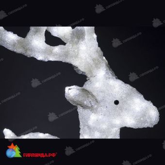 Акриловая светодиодная фигура «Олень» 160x83x77 см, холодный белый. 11-1247