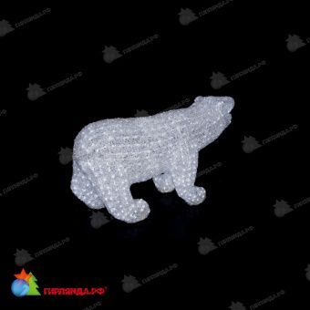Акриловая светодиодная фигура «Медведь» 100x175 см, холодный белый. 11-1250