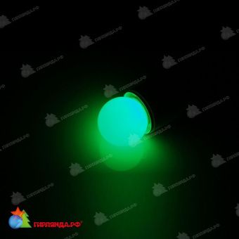 Светодиодная лампа для белт-лайт, d=40 мм., E27, зеленый. 11-1588