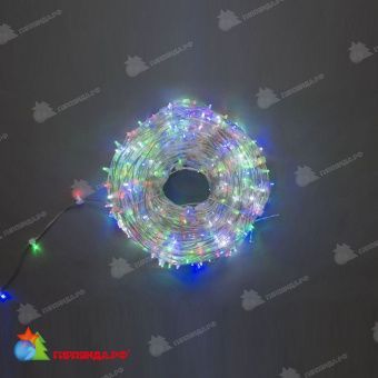 Гирлянда на деревья, Клип-лайт 100м, 666 LED, 12B, мульти, без мерцания, прозрачный провод, без колпачка. 11-1613