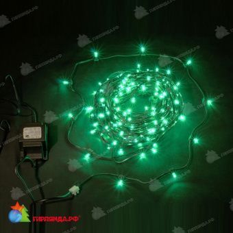 Гирлянда на деревья, Клип-лайт 30м, 200 LED, 12B, зеленый, без мерцания, темно-зеленый провод, без колпачка. 11-1625