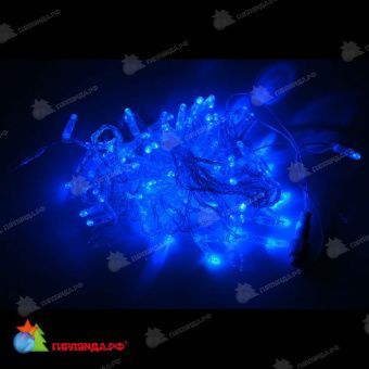 Гирлянда Нить, 20м., 192 LED, синий, с мерцанием, белый резиновый провод (Каучук). 11-1730