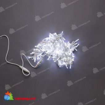 Гирлянда Нить, 14м., 240 LED, холодный белый, без мерцания, белый резиновый провод (Каучук), с защитным колпачком. 11-1759