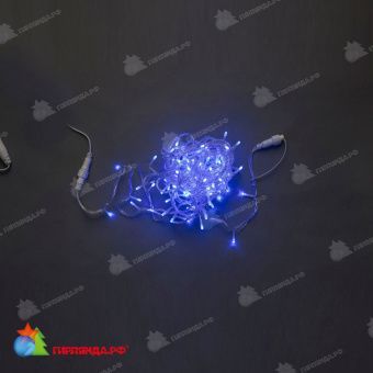 Гирлянда Нить, 10м., 100 LED, синий, без мерцания, прозрачный провод (пвх). 11-1776