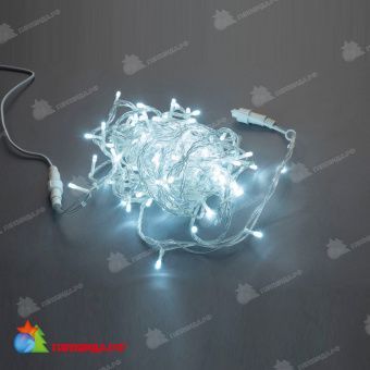 Гирлянда Нить, 10м., 100 LED, холодный белый, без мерцания, прозрачный провод (пвх). 11-1804