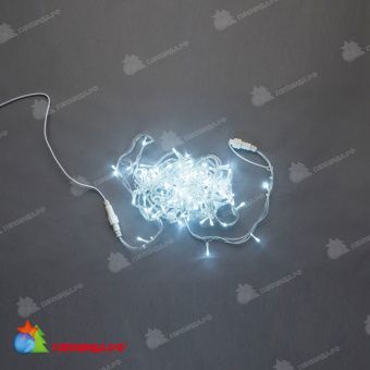 Гирлянда Нить, 10м., 100 LED, холодный белый, без мерцания, прозрачный провод (пвх). 11-1849