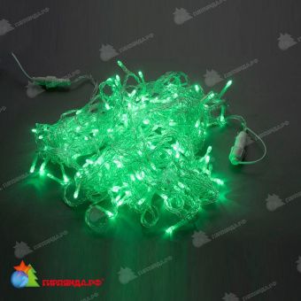 Гирлянда Нить, 20м., 200 LED, зеленый, с мерцанием, прозрачный провод (пвх). 11-1883