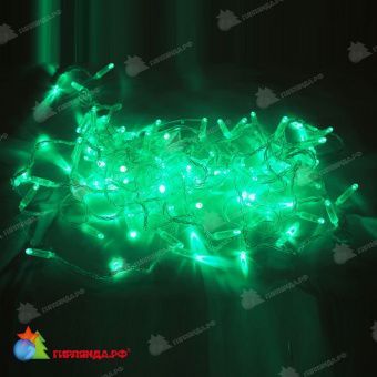 Гирлянда Нить, 20м., 200 LED, зеленый, с мерцанием, прозрачный провод (пвх), с защитным колпачком. 11-1884