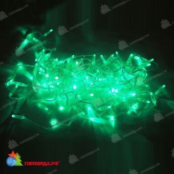 Гирлянда Нить, 20м., 200 LED, зеленый, без мерцания, прозрачный провод (пвх), с защитным колпачком. 11-1886
